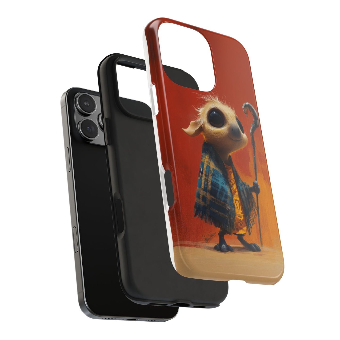 Whimsical Tough Phone Case - Cute Character Design for Kids & Adults