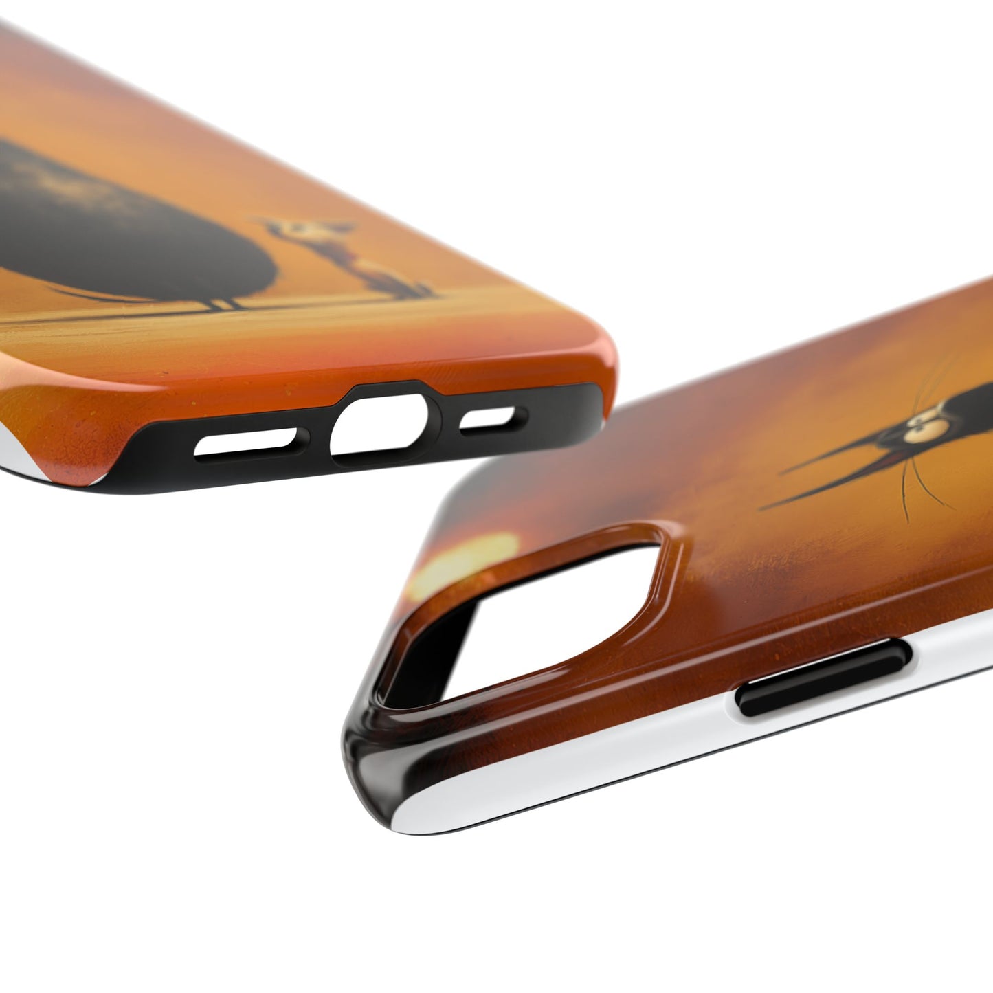 Whimsical Tough Phone Cases - Cat & Dog Design