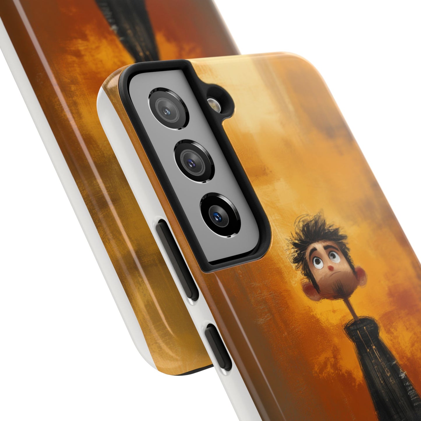 Unique Tough Phone Cases with Artistic Boy Design - Perfect for Kids and Teens