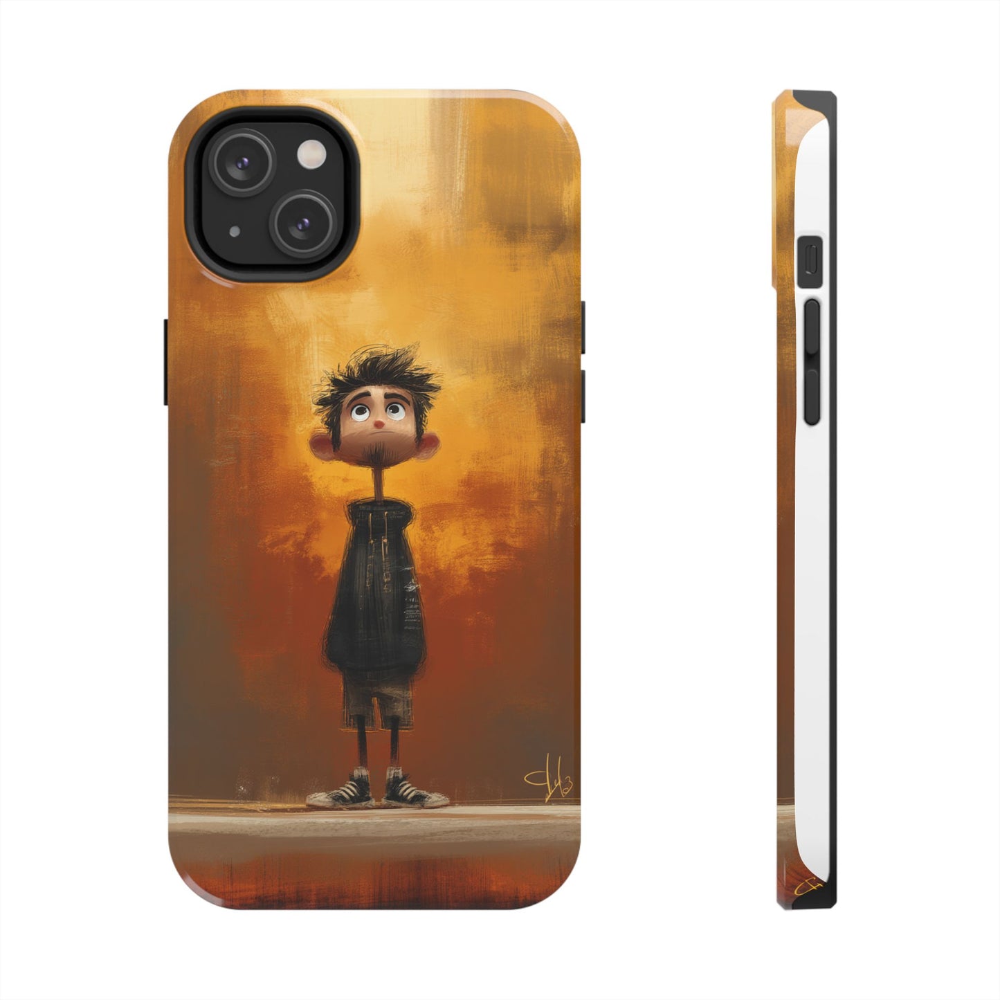 Unique Tough Phone Cases with Artistic Boy Design - Perfect for Kids and Teens