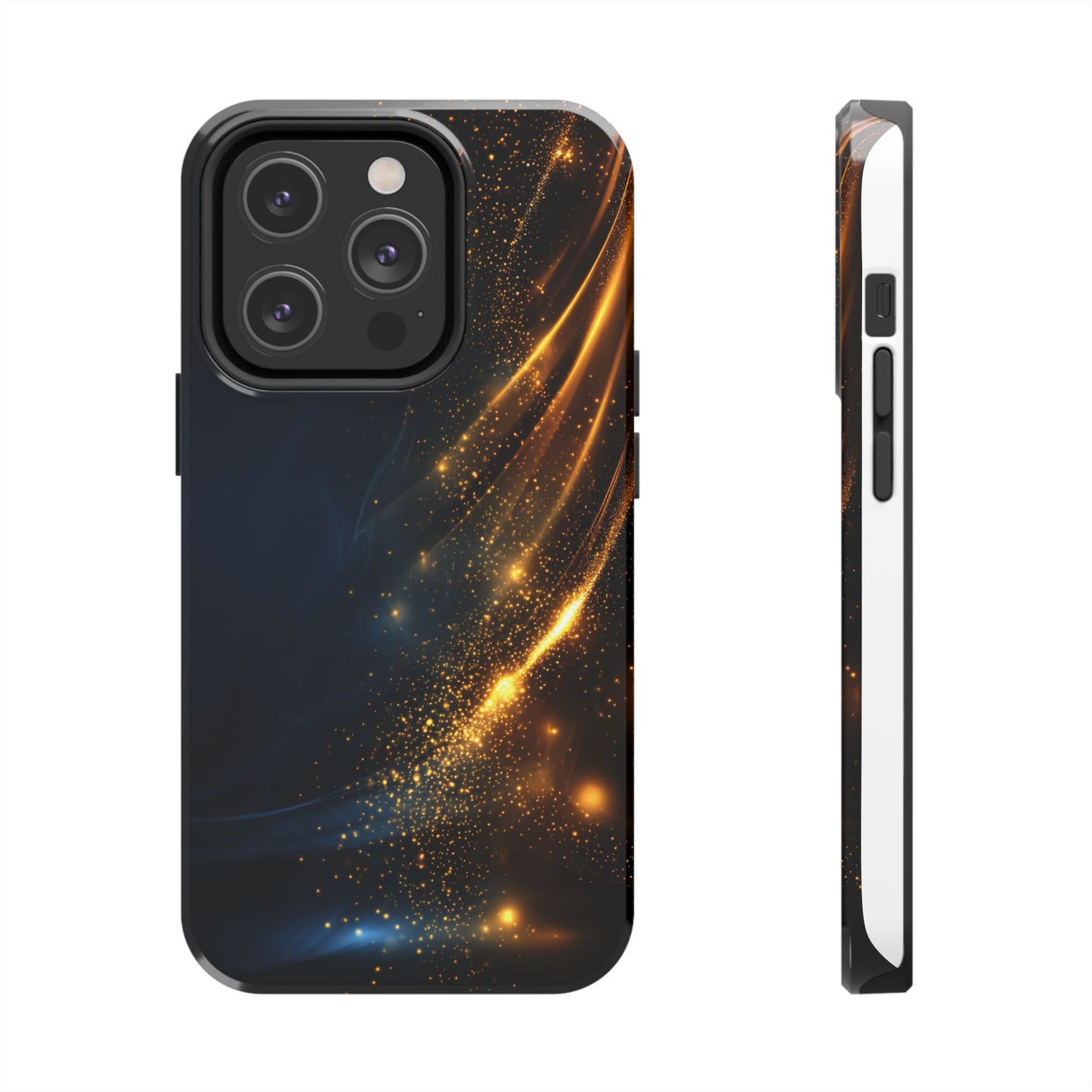 Galaxy Glitter Tough Phone Case - Shockproof Protection for iPhone