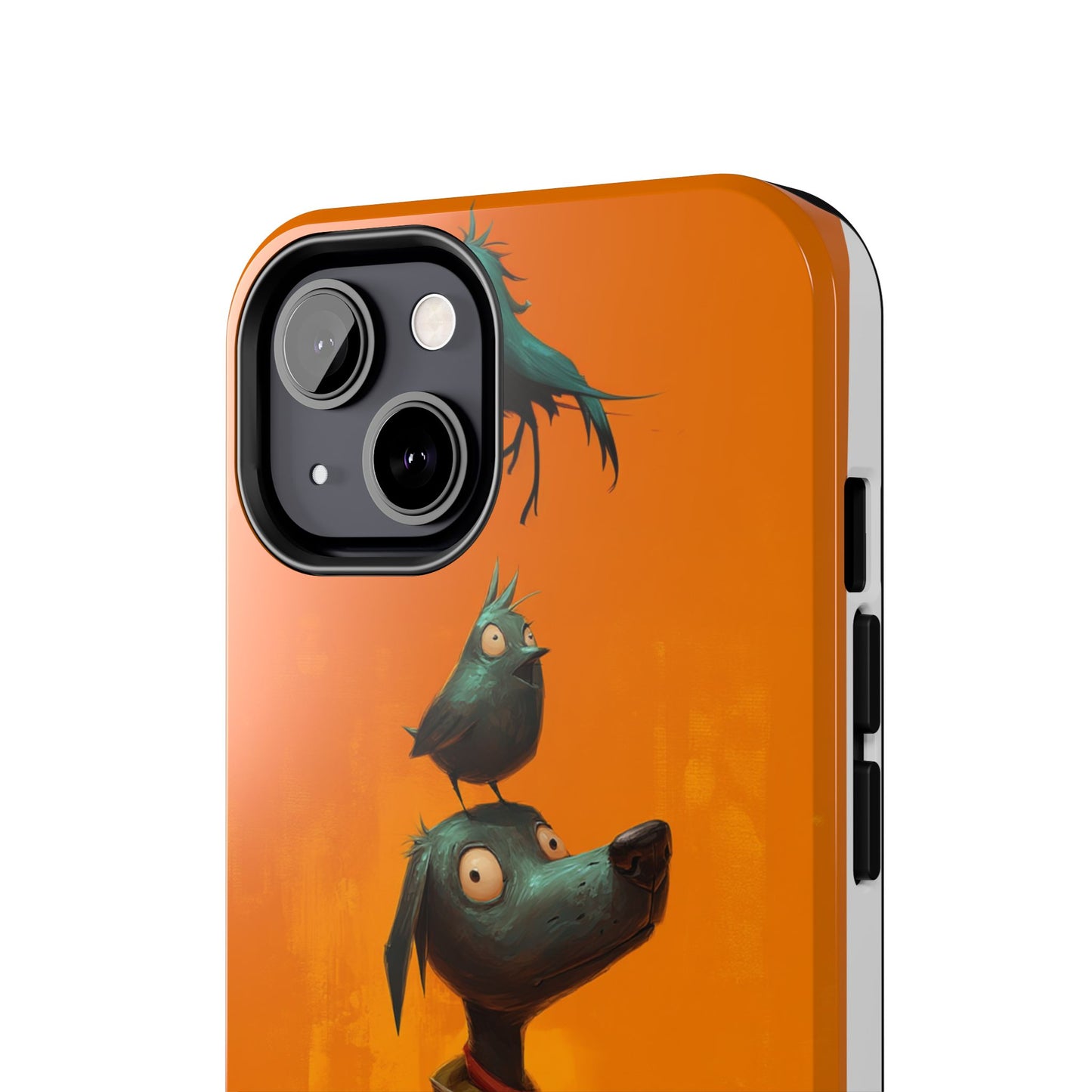 Fun Dog & Bird Tough Phone Cases - Quirky Animal Art for Pet Lovers