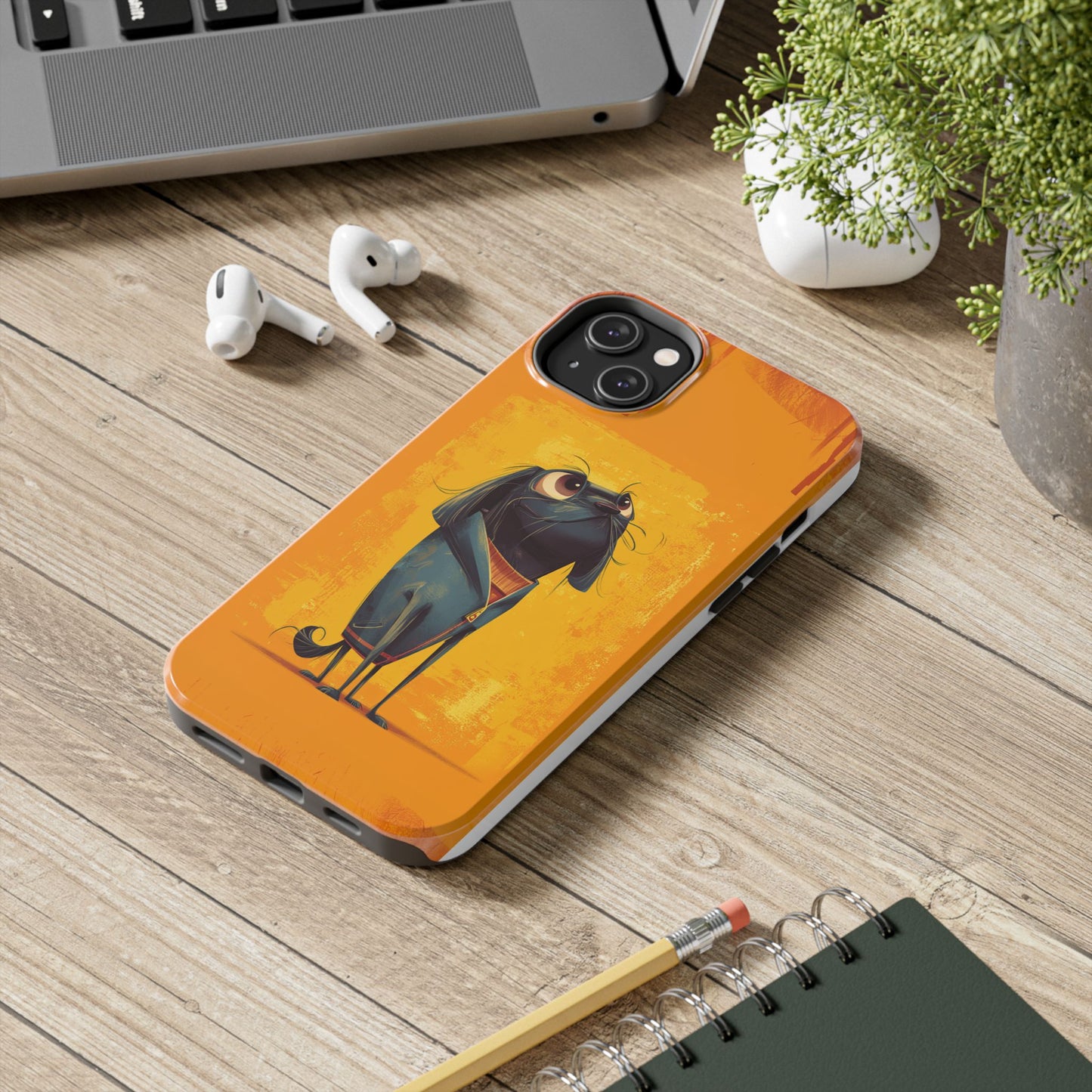 Fun Dog Art Tough Phone Case - Durable Pet Lover Gift