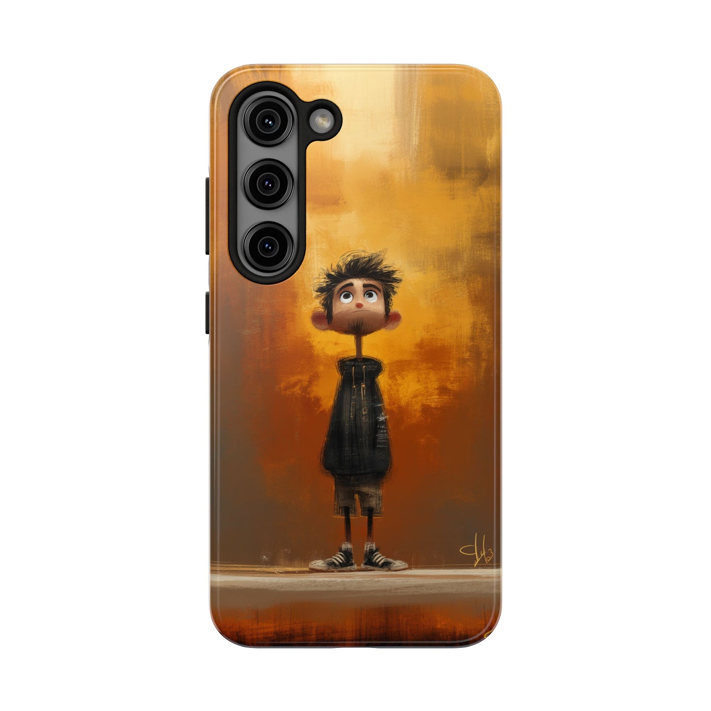 Unique Tough Phone Cases with Artistic Boy Design - Perfect for Kids and Teens