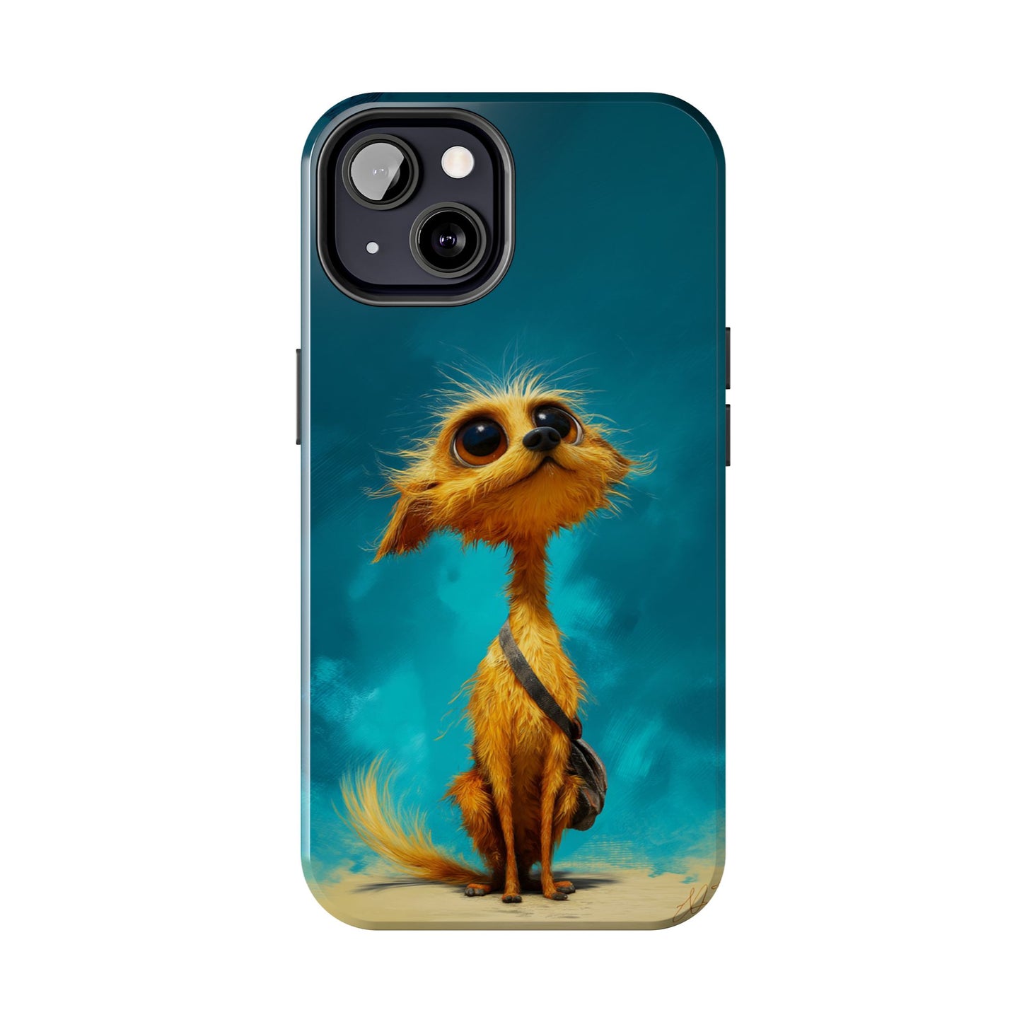 Whimsical Dog Art Tough Phone Case - Durable and Stylish Protection for Pet Lovers