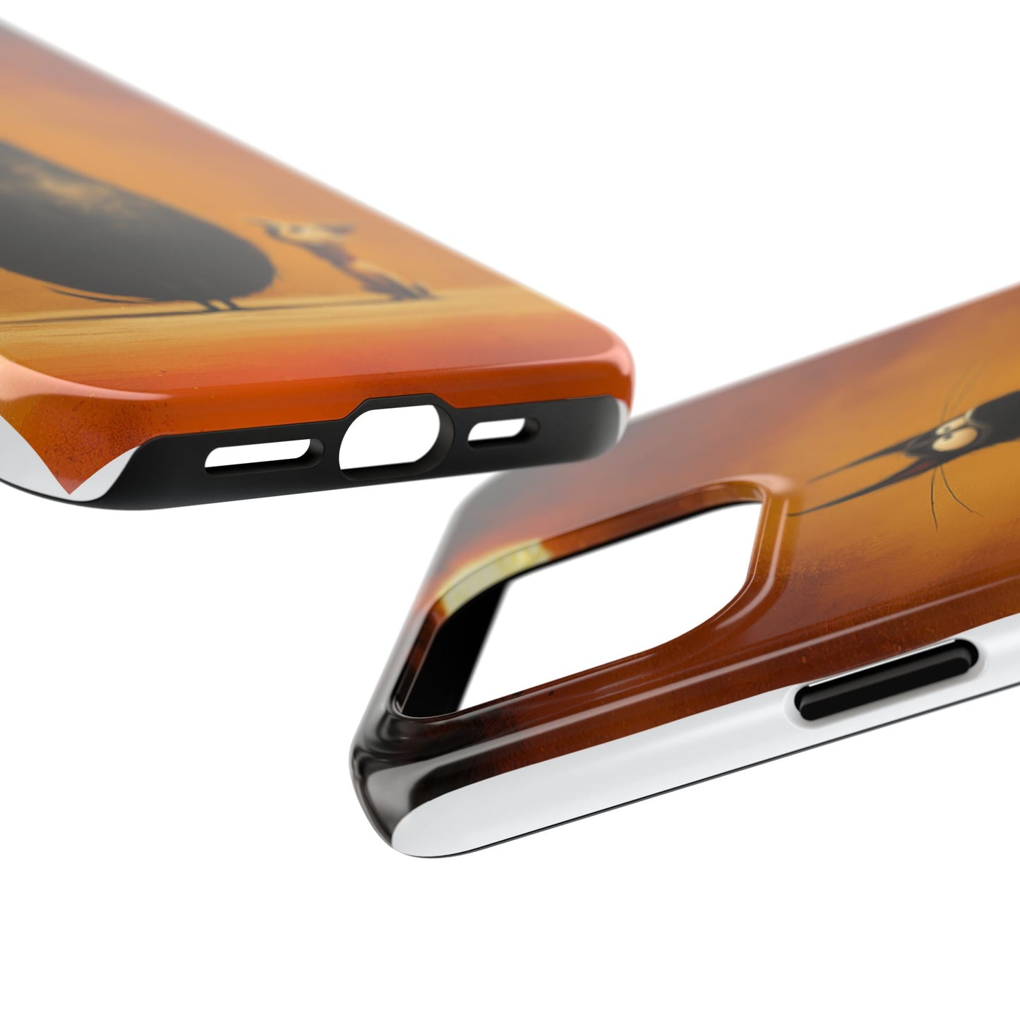 Whimsical Tough Phone Cases - Cat & Dog Design