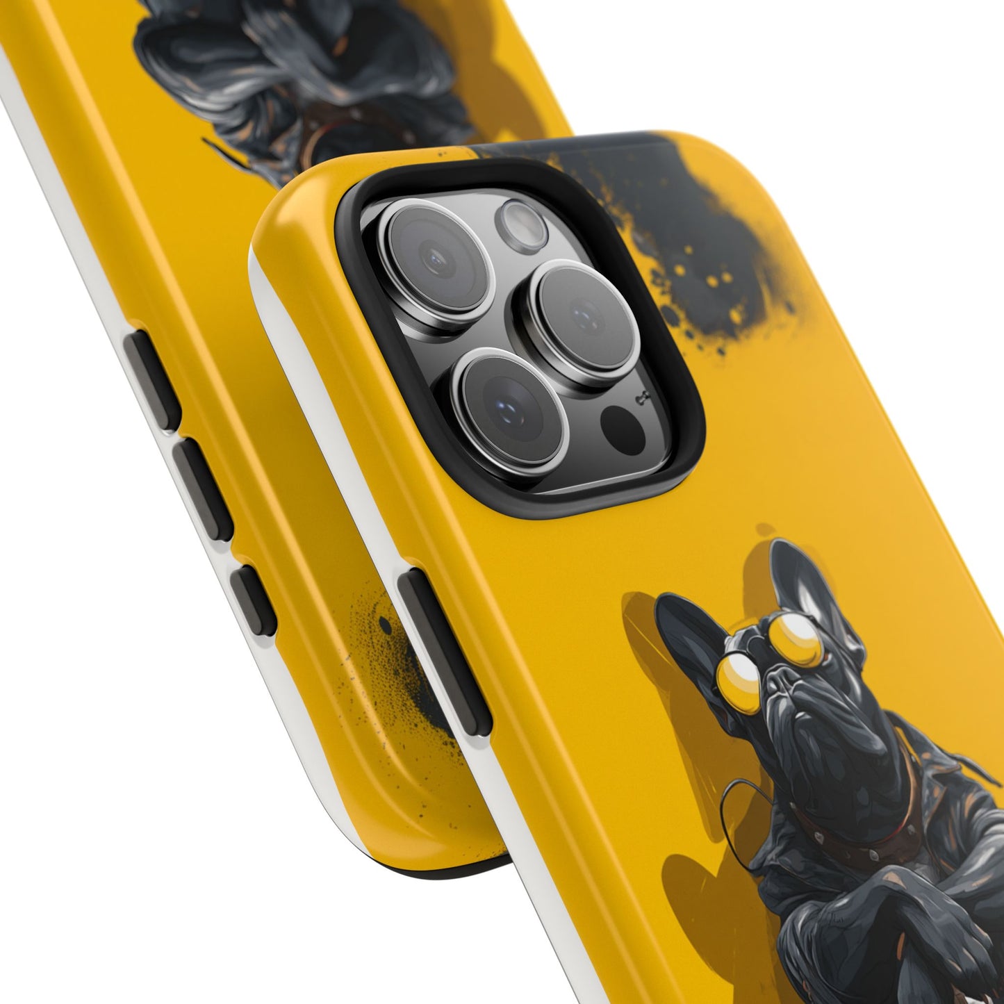 Rebellious Dog with Guitar Tough Phone Case – Wearable Art for Pet & Music Lovers