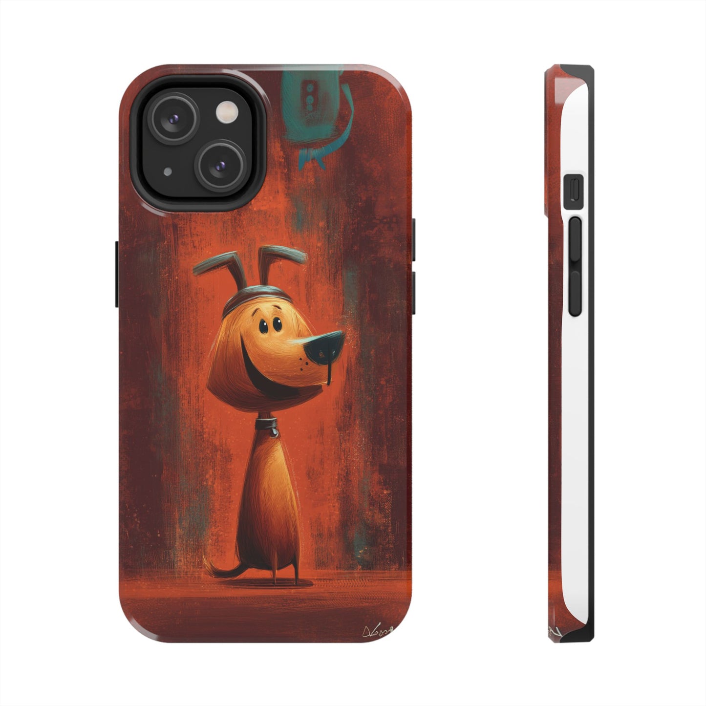 Playful Dog Art Tough Phone Case - Perfect for Pet Lovers