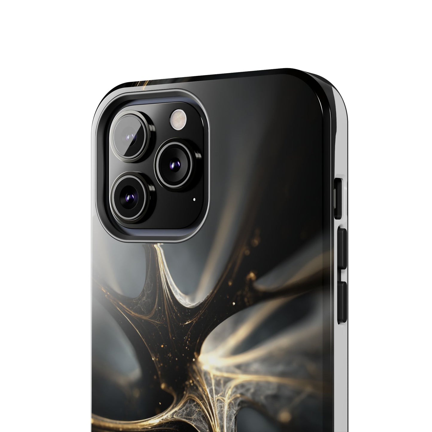 Elegant Tough Phone Case with Abstract Metallic Design