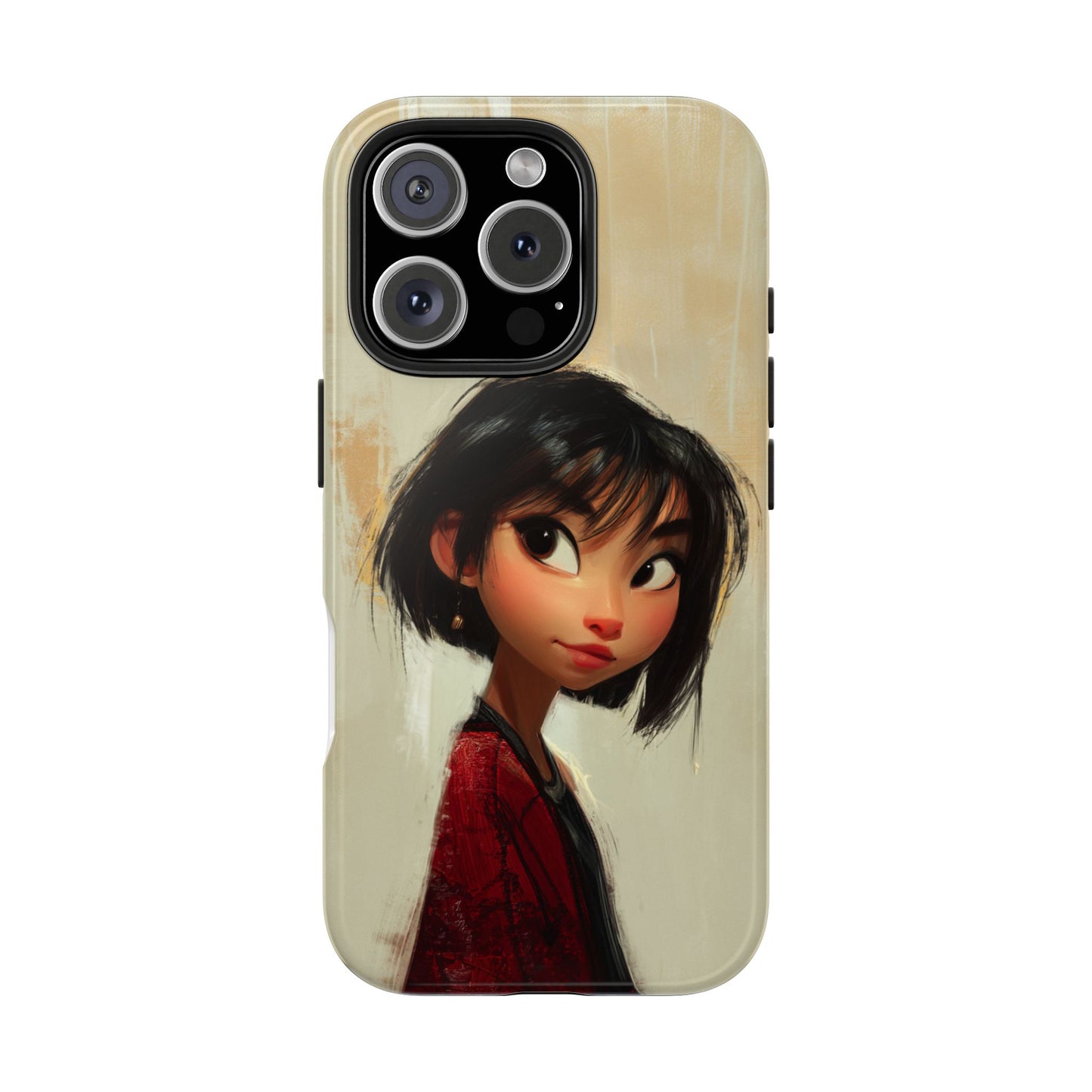 Artistic Tough Phone Case - Cute Character Design for Kids and Teens