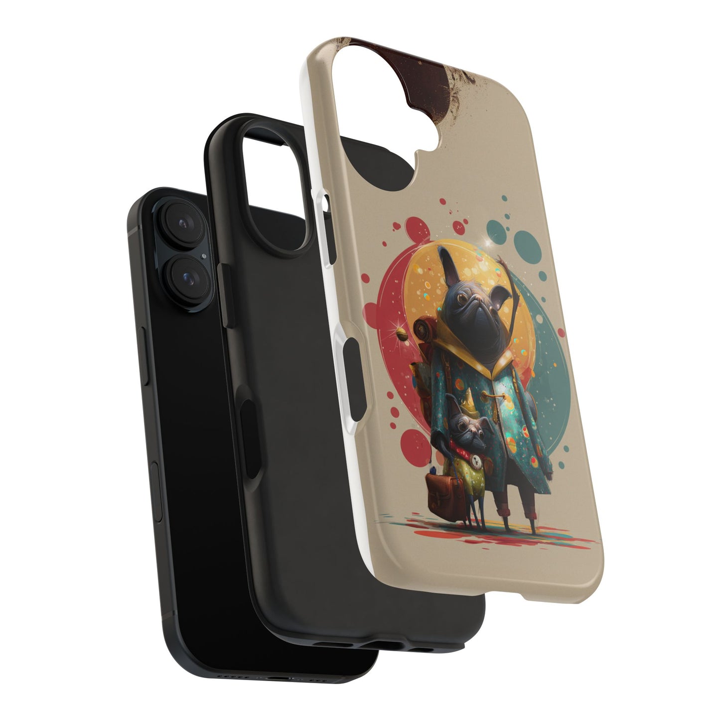 Whimsical Pet-Inspired Tough Phone Case - Perfect for Animal Lovers