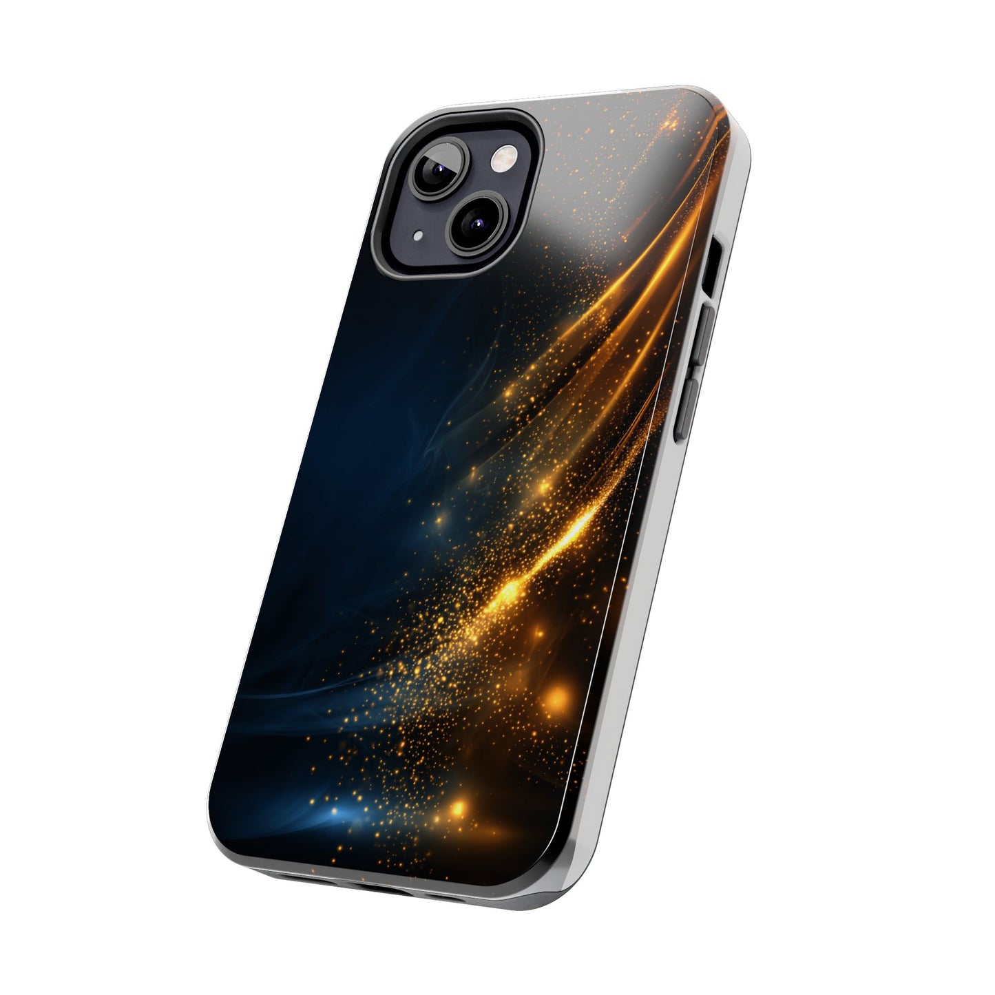Galaxy Glitter Tough Phone Case - Shockproof Protection for iPhone