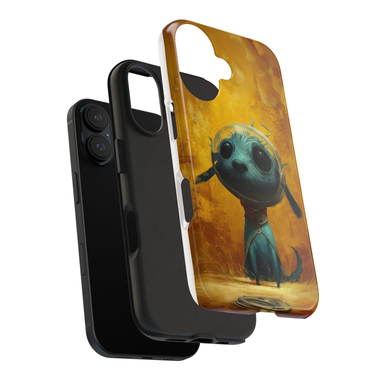 Cute Dog Art Tough Phone Case - Stylish & Protective
