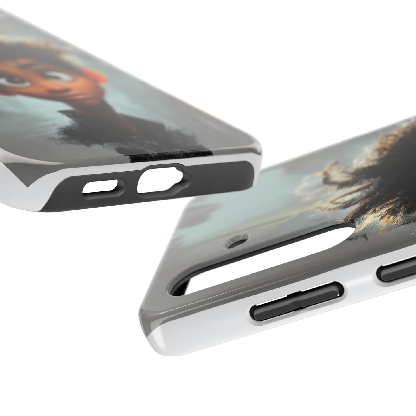 Artistic Tough Phone Case - Unique Design with Character - Great Gift Idea