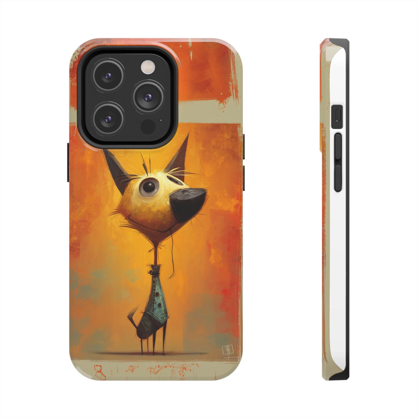 Whimsical Dog Art Tough Phone Case - Fun & Stylish Pet Lover Gift