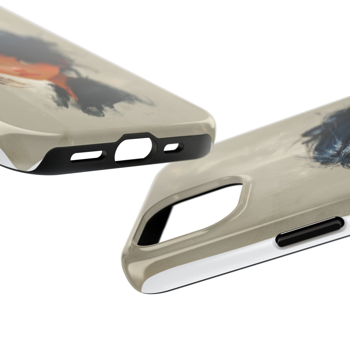 Artistic Tough Phone Case – Unique Portrait Design for Creatives