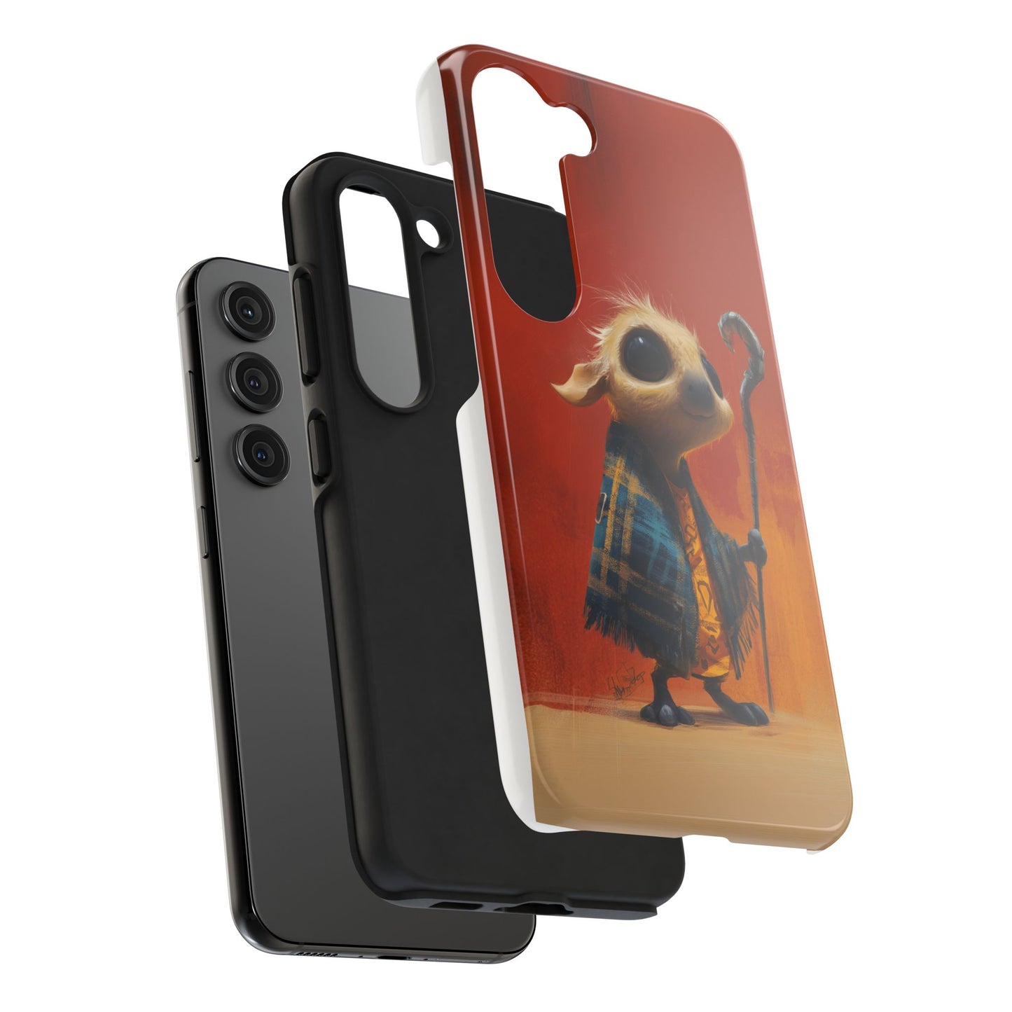 Whimsical Tough Phone Case - Cute Character Design for Kids & Adults