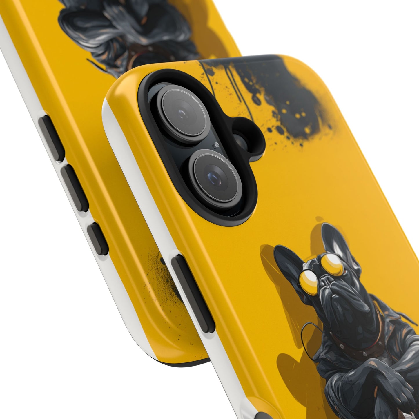 Rebellious Dog with Guitar Tough Phone Case – Wearable Art for Pet & Music Lovers