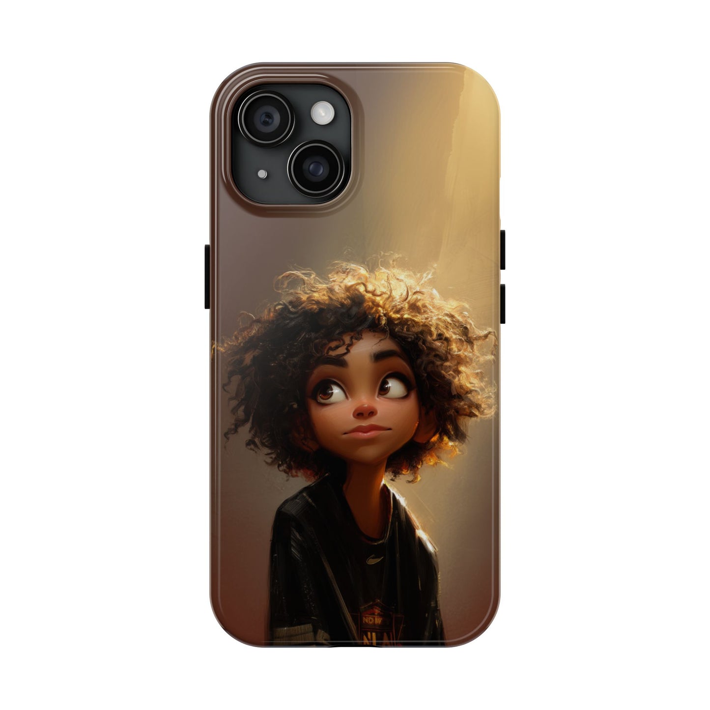 Artistic Tough Phone Case with Whimsical Character Design