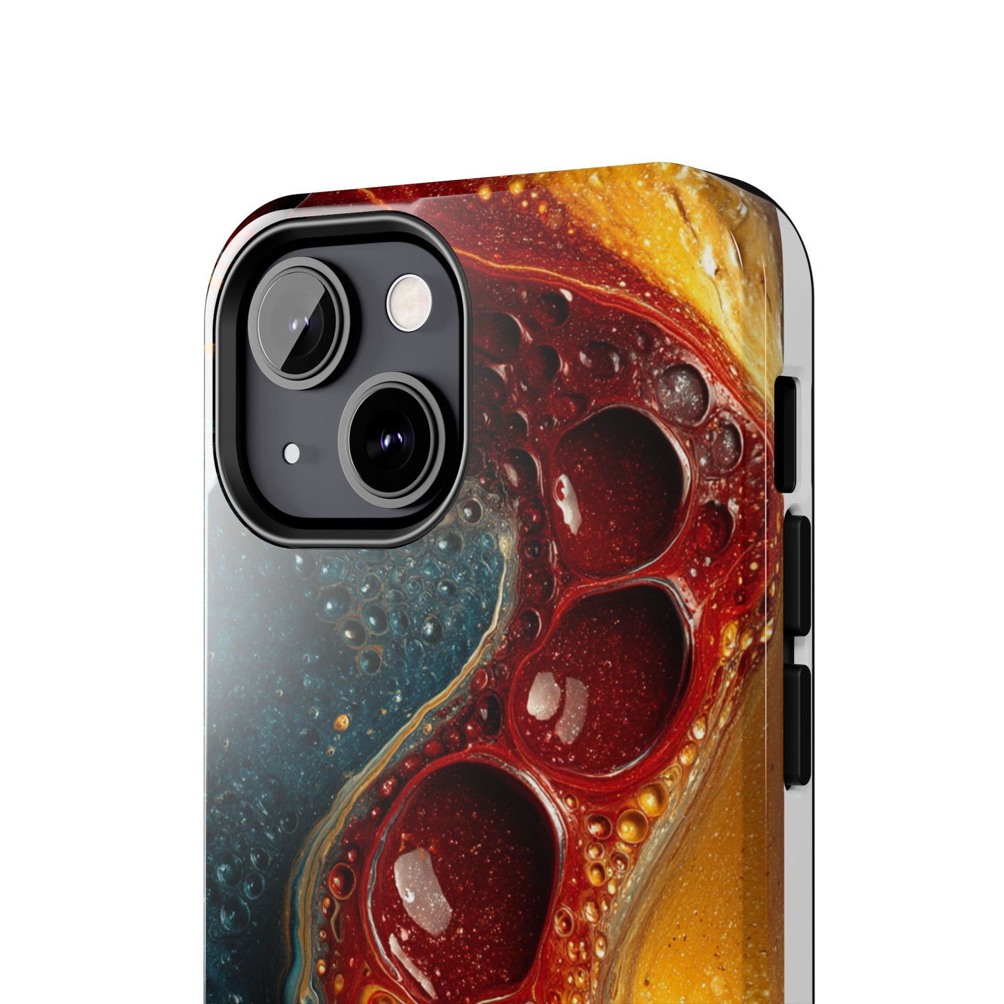 Artistic Tough Phone Case - Vibrant Fluid Design