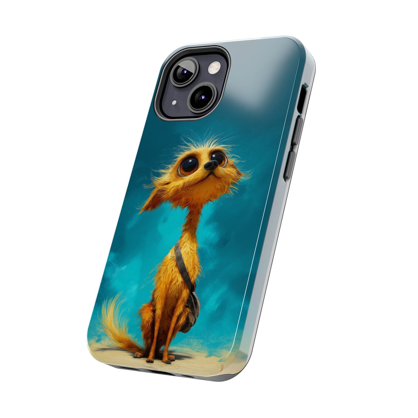 Whimsical Dog Art Tough Phone Case - Durable and Stylish Protection for Pet Lovers
