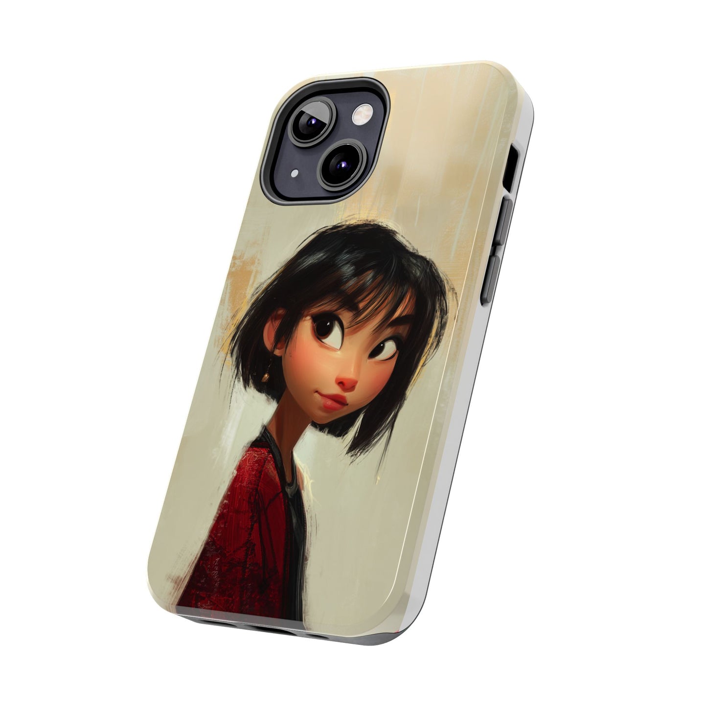 Artistic Tough Phone Case - Cute Character Design for Kids and Teens