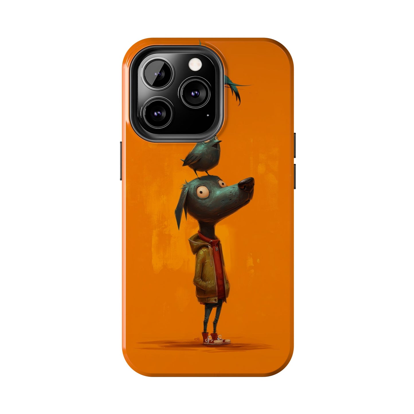 Fun Dog & Bird Tough Phone Cases - Quirky Animal Art for Pet Lovers