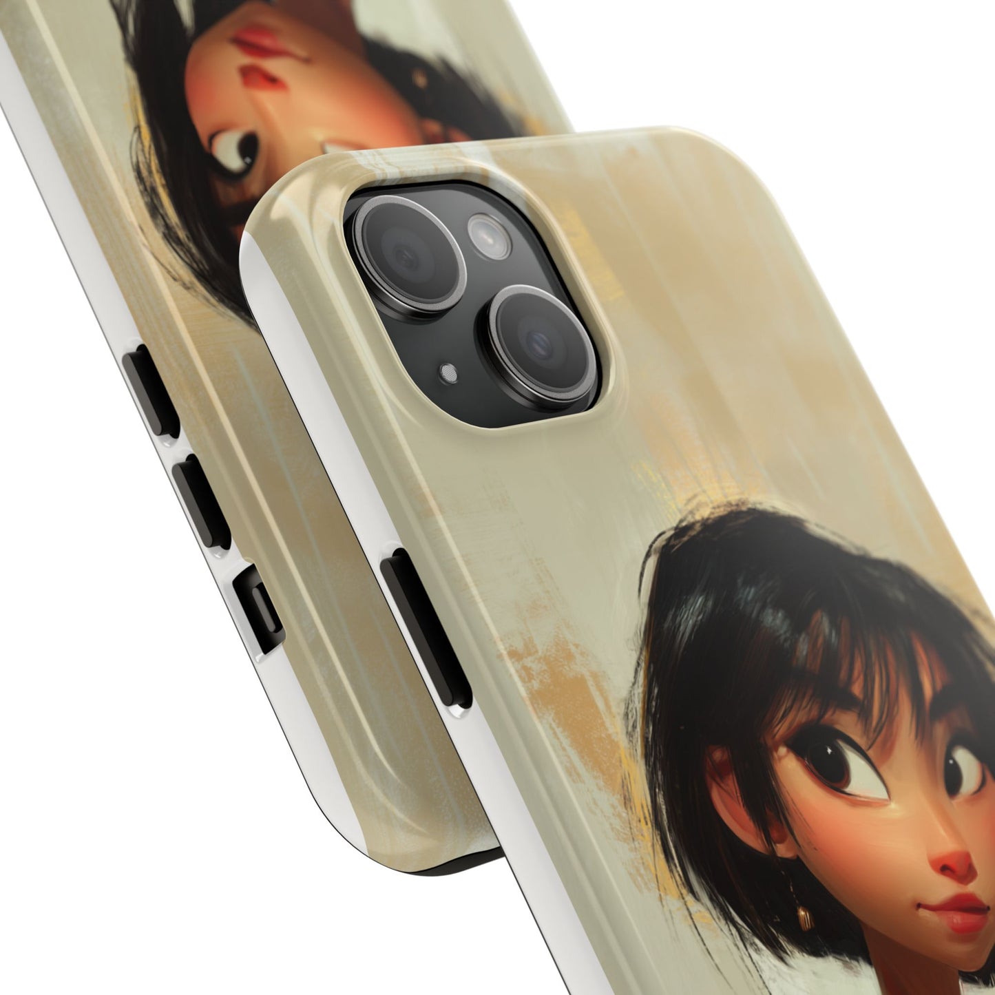 Artistic Tough Phone Case - Cute Character Design for Kids and Teens