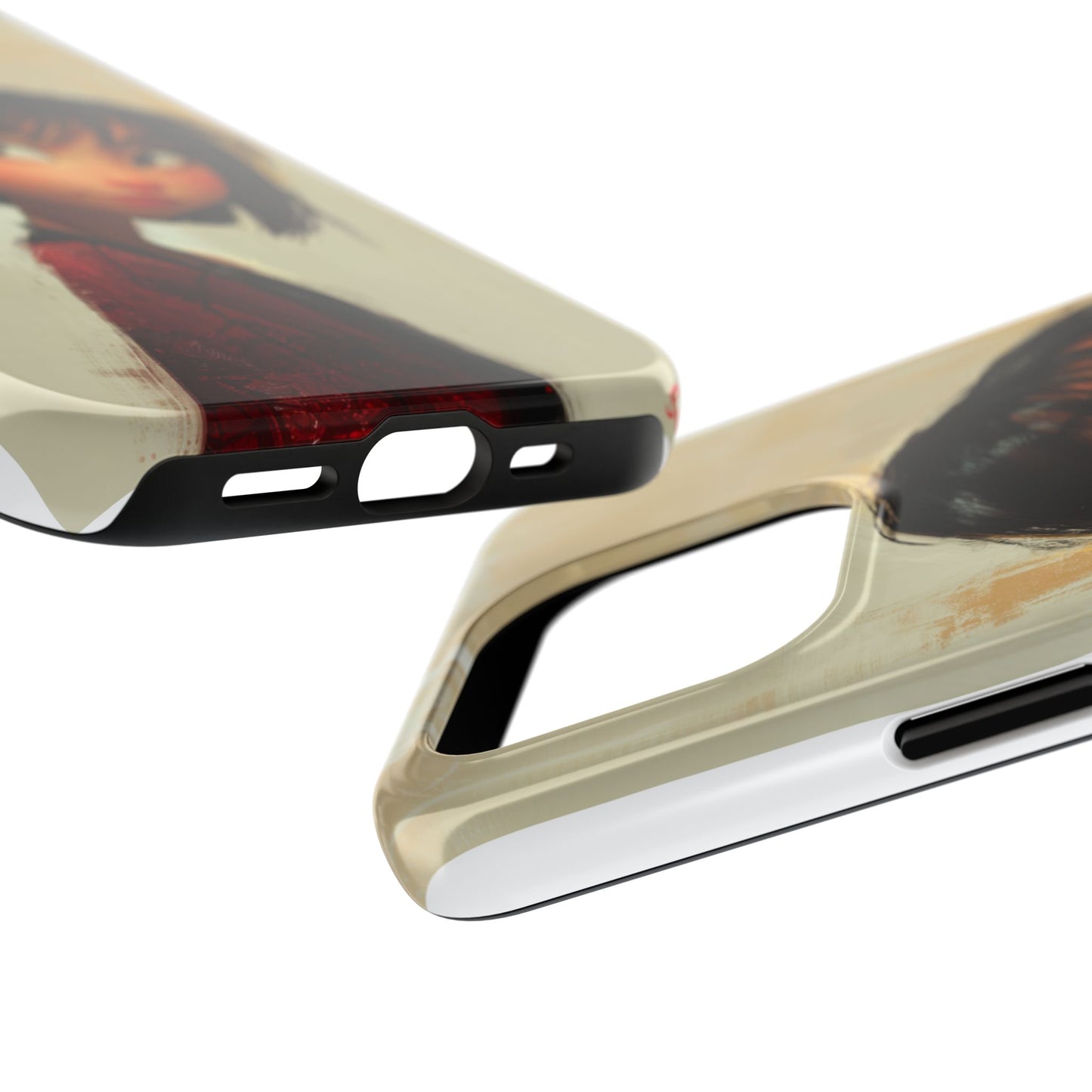 Artistic Tough Phone Case - Cute Character Design for Kids and Teens