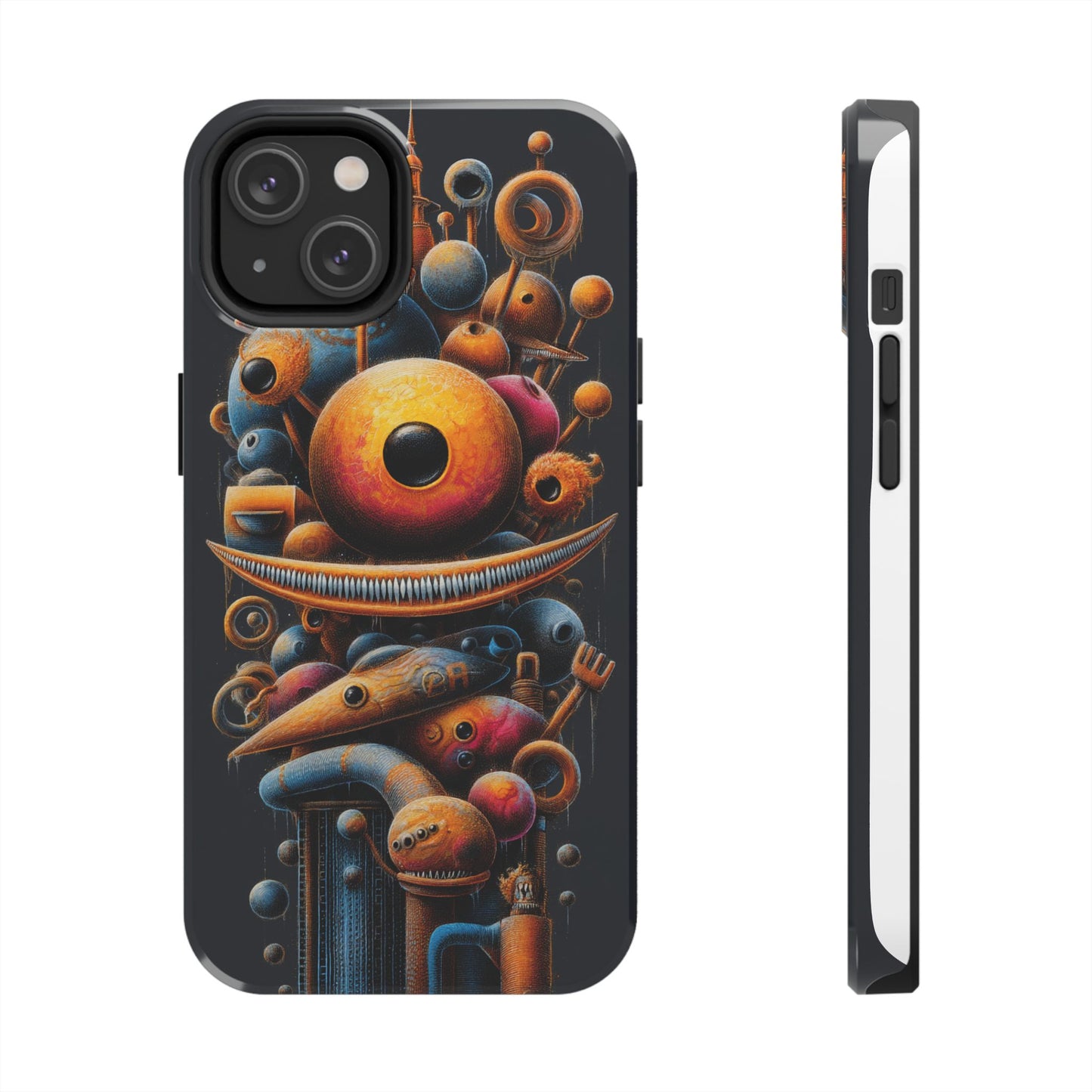 Unique Tough Phone Case with Abstract Art Design