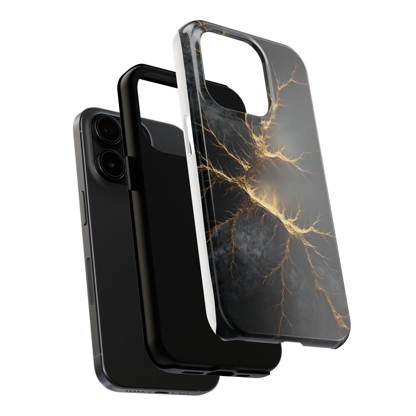 Electric Lightning Tough Phone Case - Durable Protection with Striking Design
