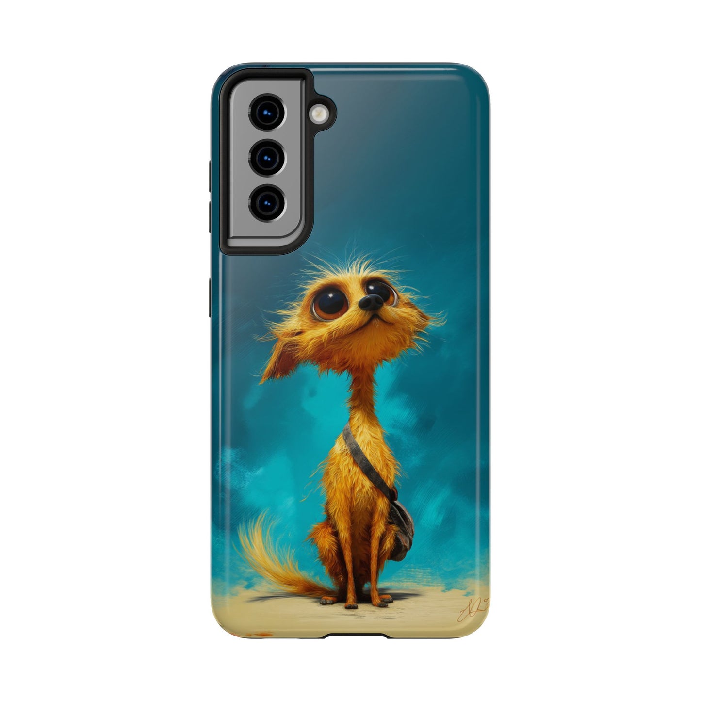 Whimsical Dog Art Tough Phone Case - Durable and Stylish Protection for Pet Lovers