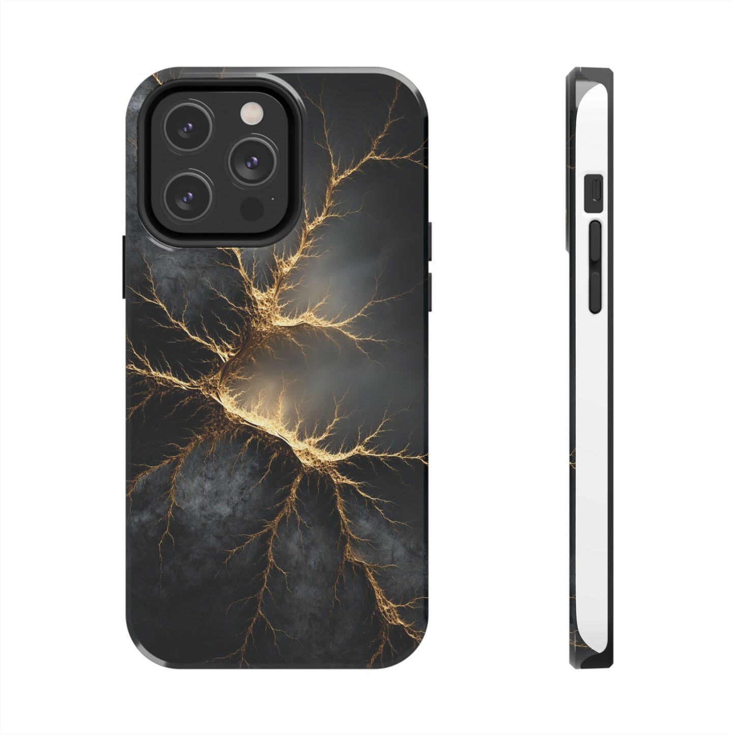 Electric Lightning Tough Phone Case - Durable Protection with Striking Design