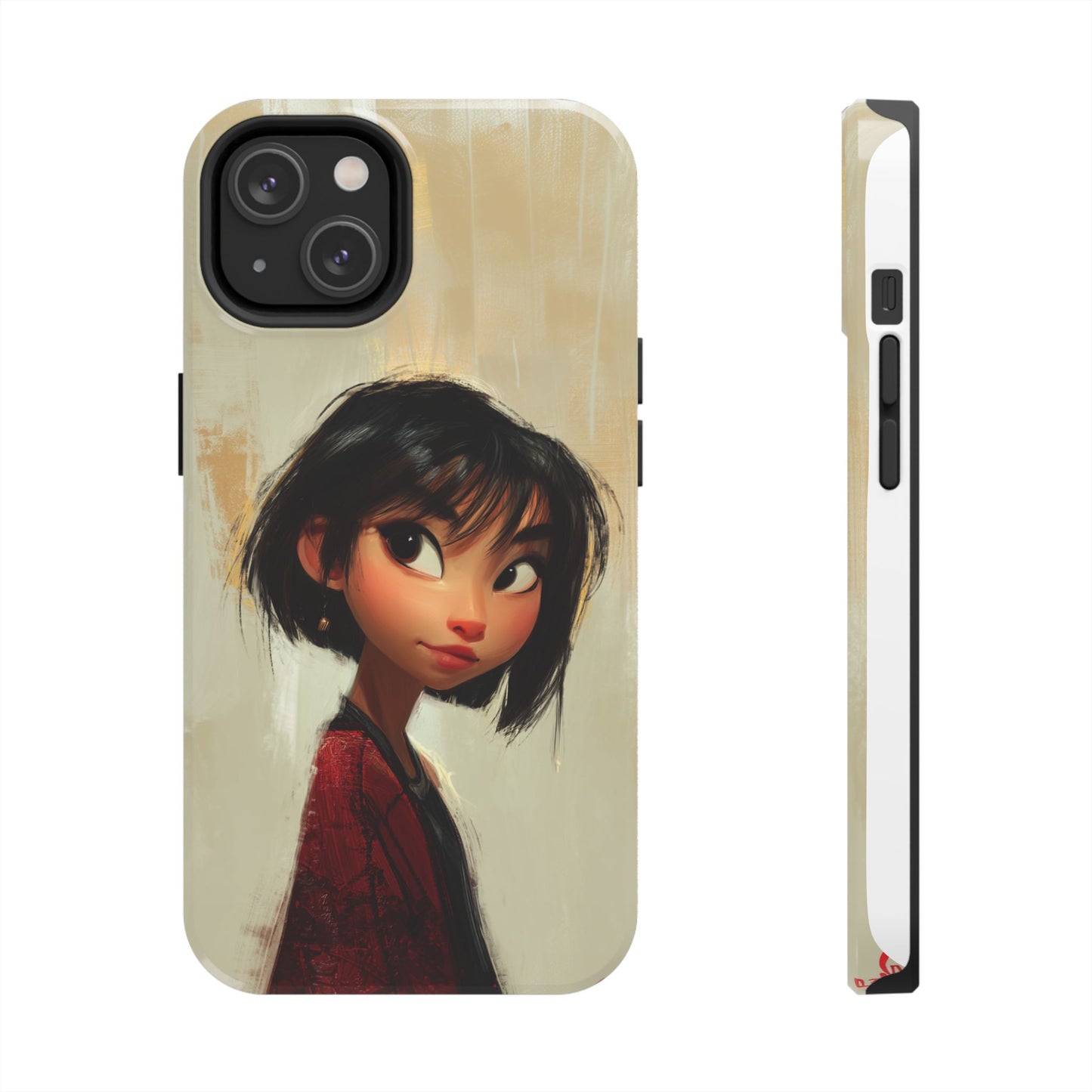 Artistic Tough Phone Case - Cute Character Design for Kids and Teens