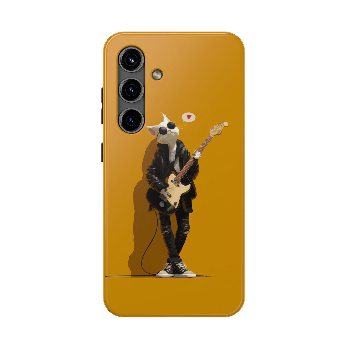 Cool Cat with Sunglasses Playing Guitar Tough Phone Case