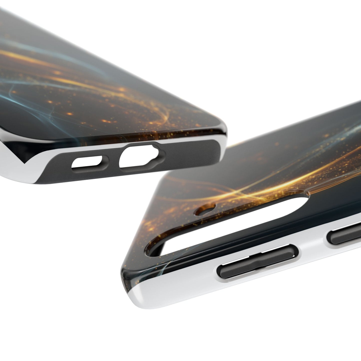 Stylish Tough Phone Case with Elegant Swirl Design