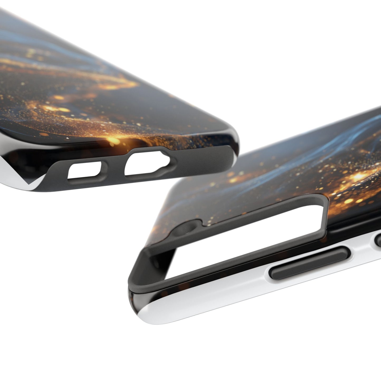 Elegant Gold Swirl Tough Phone Case – Durable & Stylish Protection for Your Device