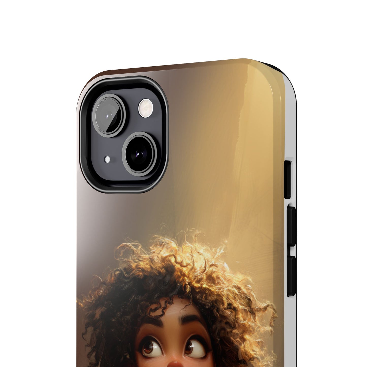 Artistic Tough Phone Case with Whimsical Character Design