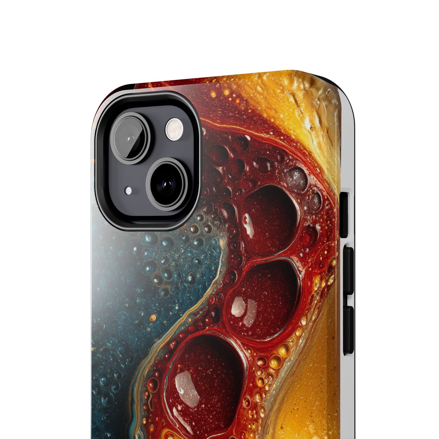 Artistic Tough Phone Case - Vibrant Fluid Design