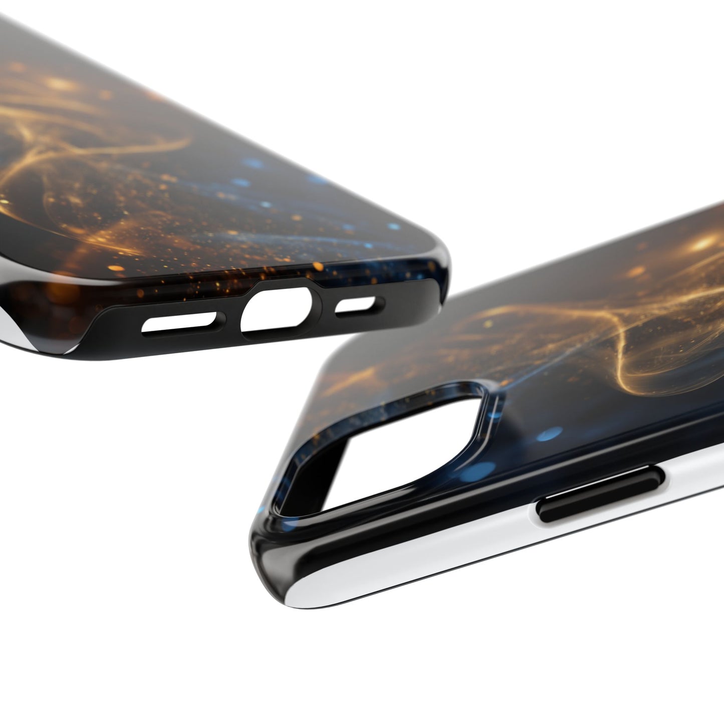 Stylish Tough Phone Cases with Sparkling Swirls Design
