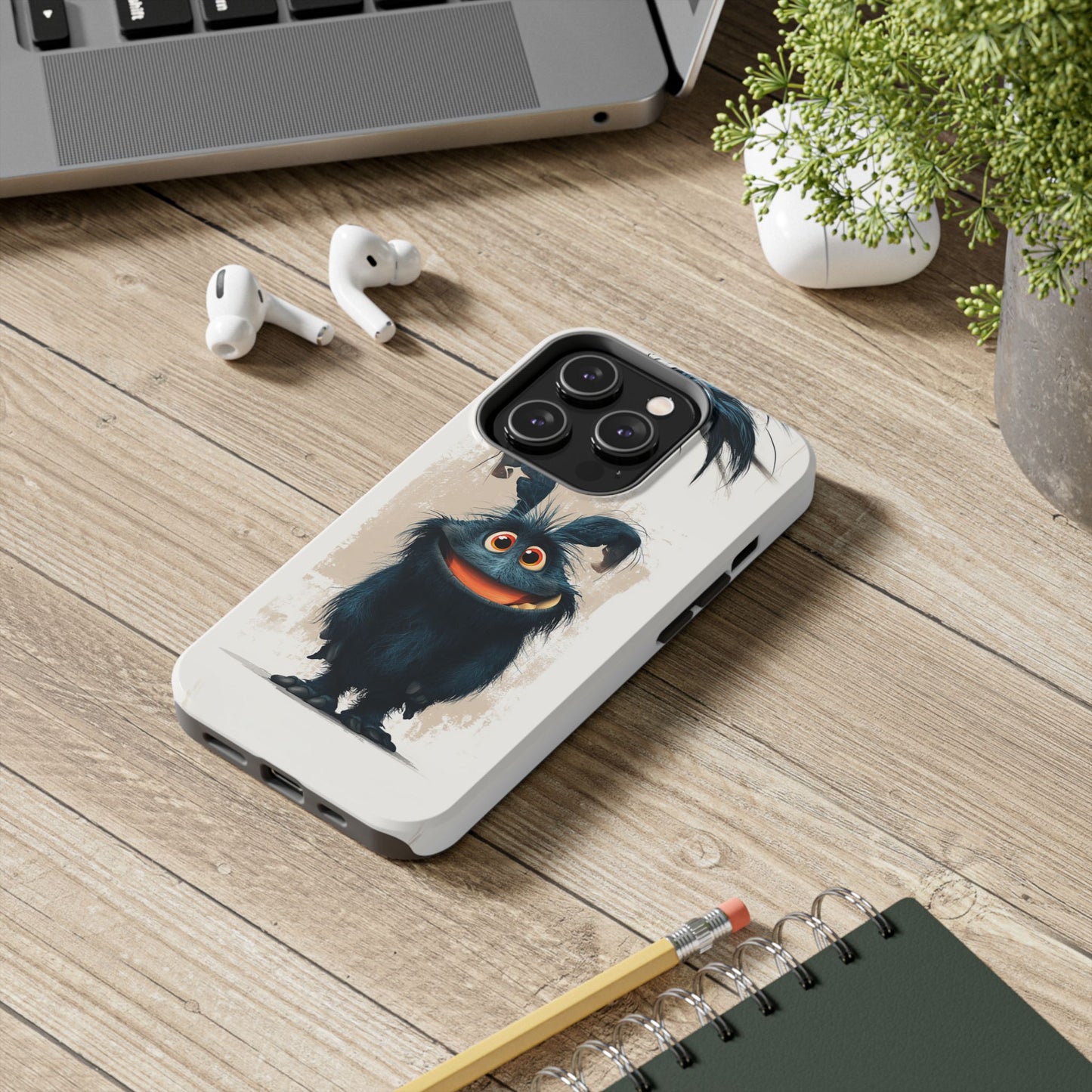 Whimsical Monster Tough Phone Case - Durable Protection for Fun-Loving Individuals
