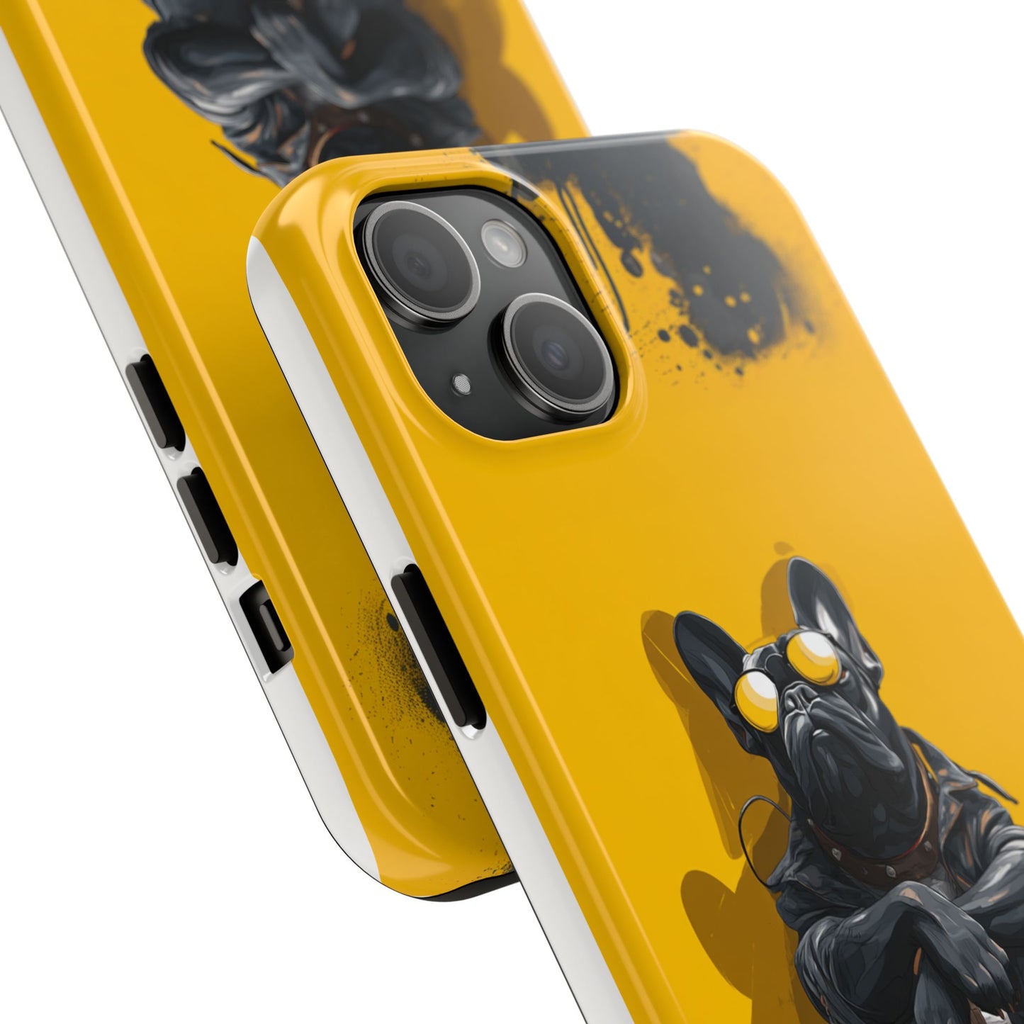 Rebellious Dog with Guitar Tough Phone Case – Wearable Art for Pet & Music Lovers