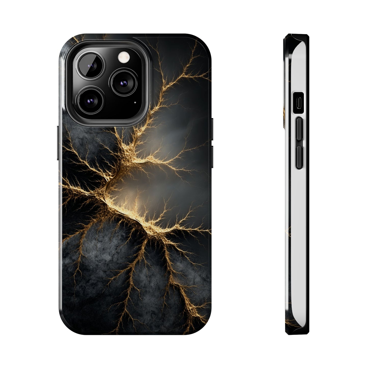 Electric Lightning Tough Phone Case - Durable Protection with Striking Design