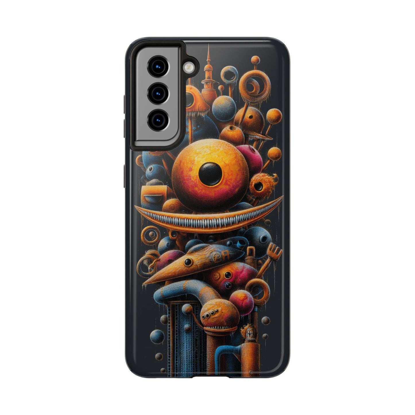 Unique Tough Phone Case with Abstract Art Design