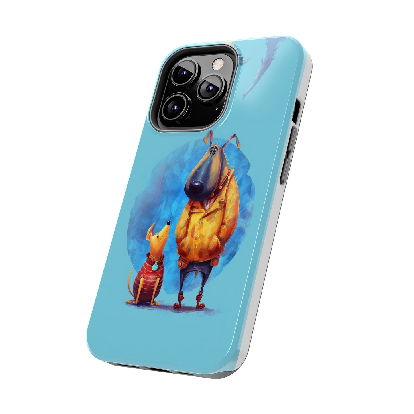 Whimsical Dog-Themed Tough Phone Case for Pet Lovers
