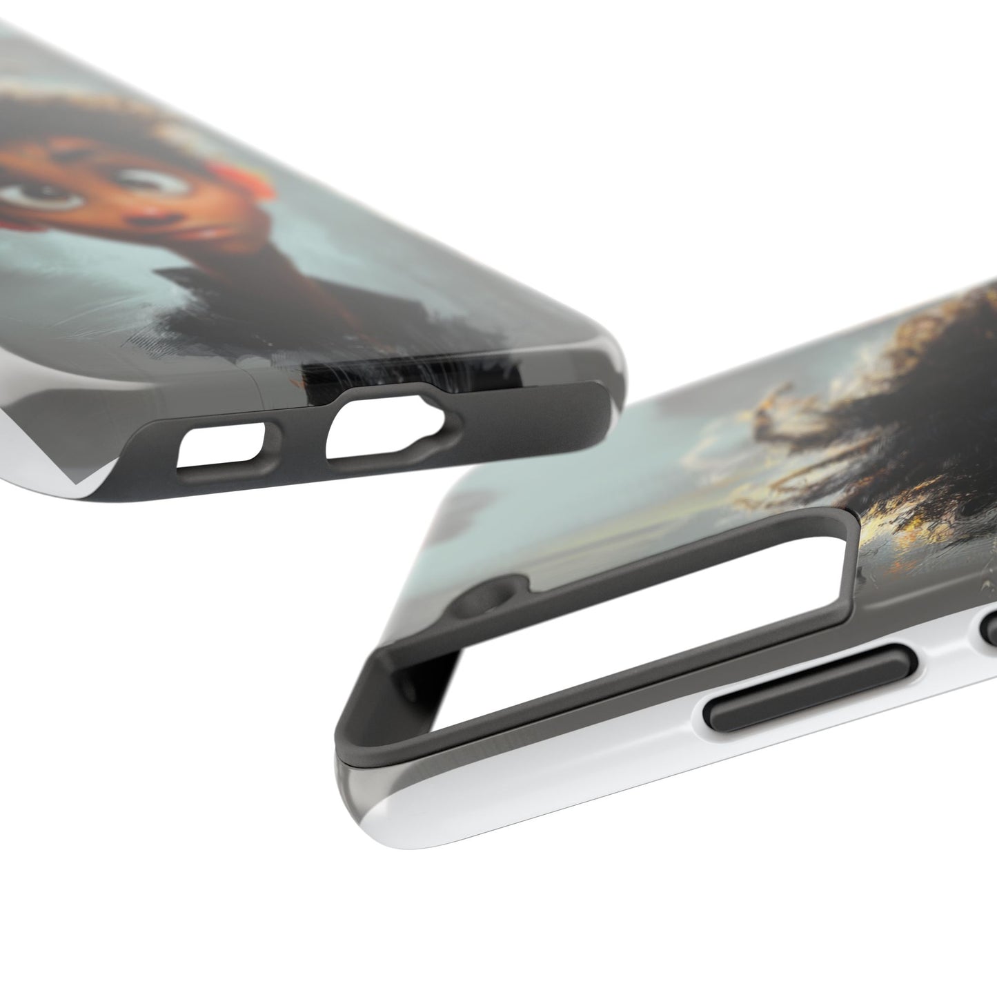 Artistic Tough Phone Case - Unique Design with Character - Great Gift Idea