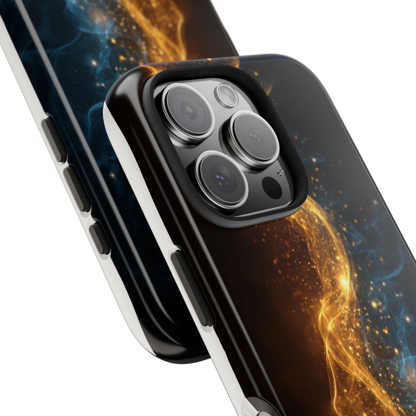 Dynamic Gold and Blue Tough Phone Case - Durable Protection with a Stunning Design
