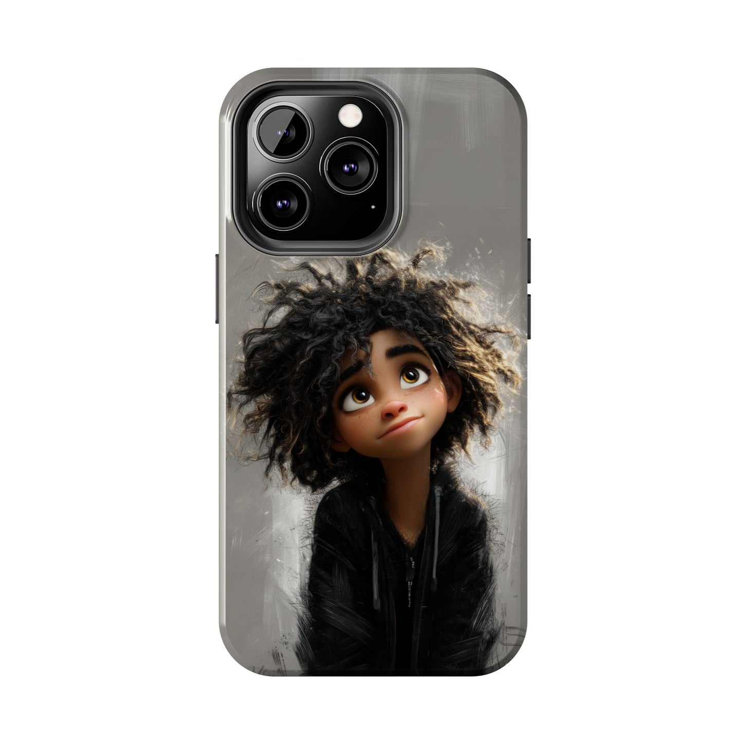Artistic Tough Phone Case - Unique Character Design for Creative Souls