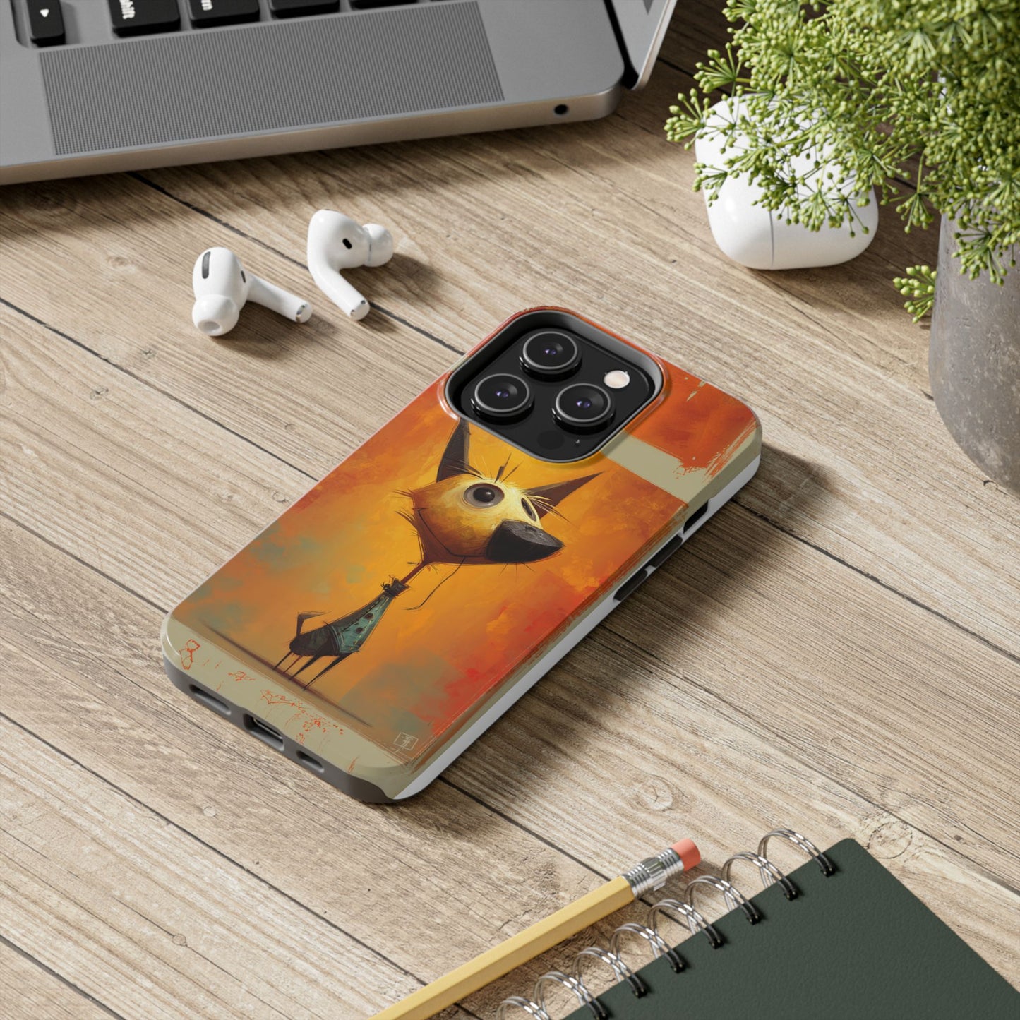 Whimsical Dog Art Tough Phone Case - Fun & Stylish Pet Lover Gift