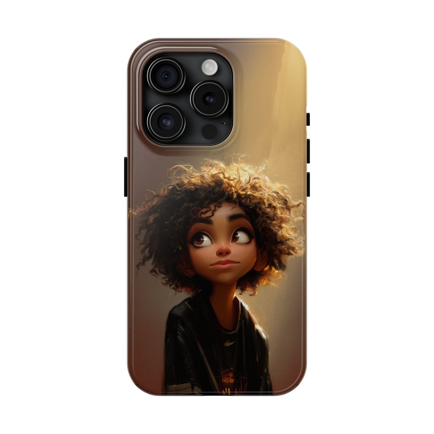 Artistic Tough Phone Case with Whimsical Character Design